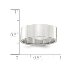 7mm Comfort Fit Flat Wedding Band Ring in Sterling Silver product image