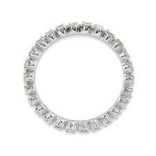 Natural Green Peridot 1/2 Carat (ctw) Eternity Band Ring in Sterling Silver product image