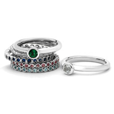 2/5 Carat (ctw) Lab-Created Emerald Ring in Sterling Silver product image