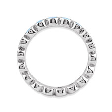 1.10 Carat (ctw) Aquamarine Ring in Sterling Silver product image