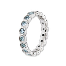1.10 Carat (ctw) Aquamarine Ring in Sterling Silver product image