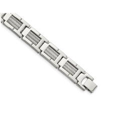 8.5" Men's Stainless Steel Cable Bracelet product image