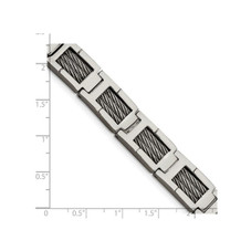 8.5" Men's Stainless Steel Cable Bracelet product image