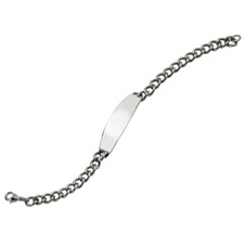 8.75" Men's ID Bracelet in Stainless Steel product image