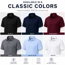 Men's Short Sleeve Slim-Fit Dress Shirt (3-Pack) product image