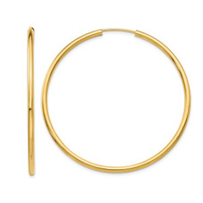 2" Large Hoop Earrings in 14K Yellow Gold (2.00 mm) product image