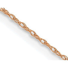 18" 10K Rose Pink Gold Carded Cable Rope Chain product image