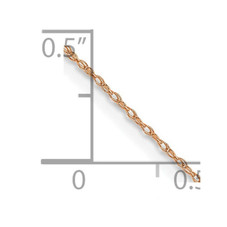 18" 10K Rose Pink Gold Carded Cable Rope Chain product image