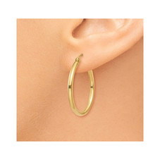 1" Small Hoop Earrings in 14K Yellow Gold (2.00 mm) product image