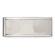 Men's Money Clip in Polished and Brushed Stainless Steel product image