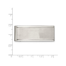 Men's Money Clip in Polished and Brushed Stainless Steel product image