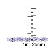 4.40 Carat (ctw) Tanzanite and White Topaz Bracelet in Sterling Silver product image