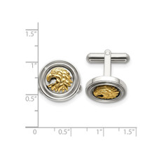 Men's Eagle Cuff Links in Stainless Steel product image