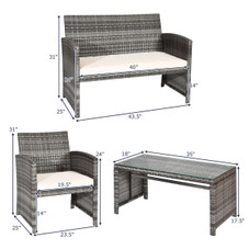 Patio Rattan Furniture Set (8 Pieces) product image