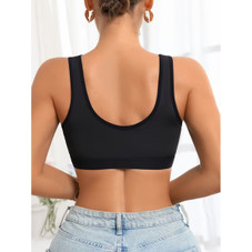 Front Closure Striped Mesh Push Up Bra product image