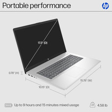 HP 17.3" Laptop Ryzen 5 7520U, 16GB, 512GB SSD, Win 11 H (2025) product image