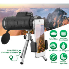 40x40 HD Optical Monocular Telescope with Phone Mount product image