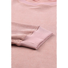 Faith Solid Ribbed Knit Round Neck Pullover Sweatshirt product image