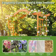 Gated Garden Arbor with Planter Boxes product image