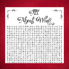 'All About Wine' Find a Word Print product image