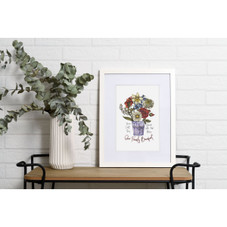 Personalized Family Flower Bouquet Print product image