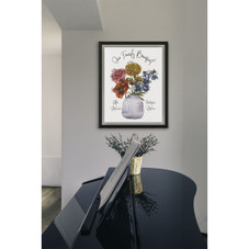 Personalized Family Flower Bouquet Print product image