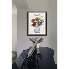 Personalized Family Flower Bouquet Print product image