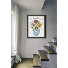 Personalized Family Flower Bouquet Print product image