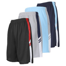 Men's Moisture-Wicking Performance Mesh Shorts with Trim (4-Pack) product image