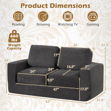 Corduroy Loveseat Floor Sofa  product image