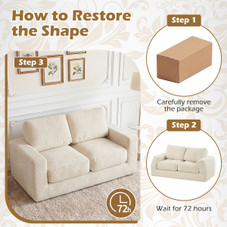 Corduroy Loveseat Floor Sofa  product image