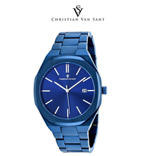 Christian Van Sant Men's Octavius Slim Blue Dial Watch product image