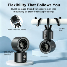 Flexible Tripod or Desktop Personal Cooling Fan product image