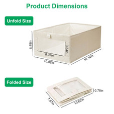 Foldable Linen Closet Storage Bin with Clear Window and Handle (4-Pack) product image