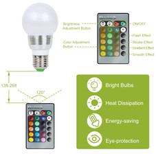 RGB LED Light Bulb with Remote product image
