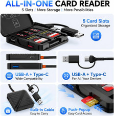 5 In 1 Memory Card Reader with Storage Case product image