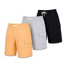 Men's Cotton Cargo Shorts With Drawstring (3-Pack) product image