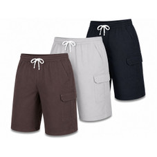 Men's Cotton Cargo Shorts With Drawstring (3-Pack) product image
