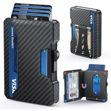 Slim Aluminum Pop-Up Credit Card Holder with Money Clip product image