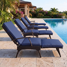 Folding Wicker Chaise Lounge (1- or 2-Pack) product image