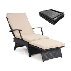 Folding Wicker Chaise Lounge (1- or 2-Pack) product image