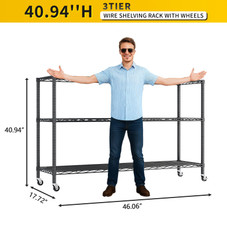 3-Tier Heavy Duty Wire Shelf Rack  product image
