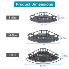 Floor-to-Ceiling Corner Shower Caddy  product image