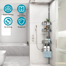 Floor-to-Ceiling Corner Shower Caddy  product image