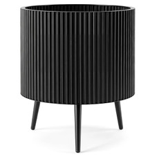 Fluted Metal Plant Pot with Stand (1- or 2-Pack) product image