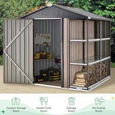 6x6 Storage Utility Shed with Outdoor Rack  product image
