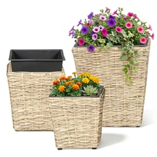 Tapered Rattan Planters (Set of 3) product image