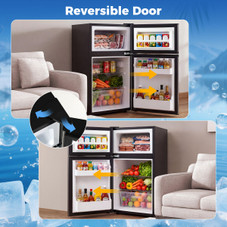 Double Door Mini Fridge with Freezer  product image