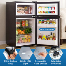 Double Door Mini Fridge with Freezer  product image