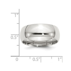 Men's Sterling Silver 8mm Comfort Fit Wedding Band Ring product image